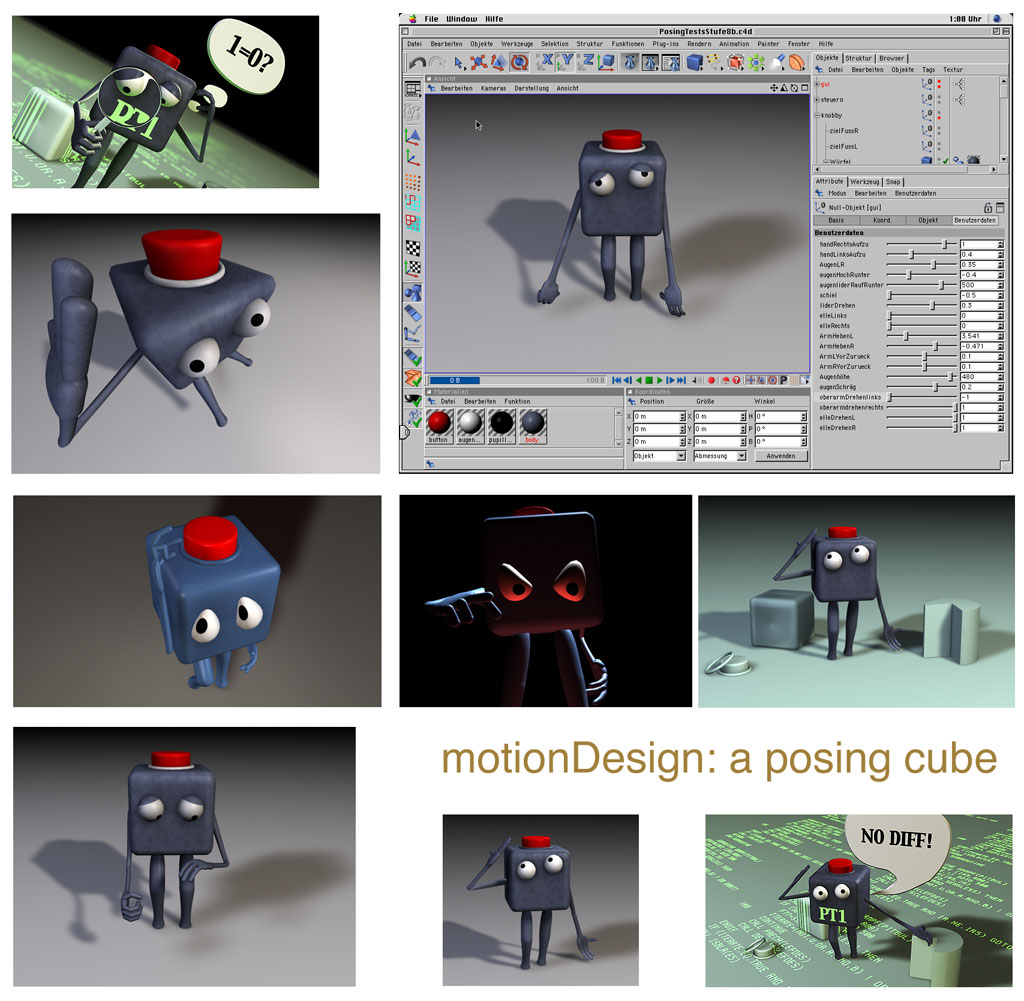 poster of a posing cube by motionDesign.de